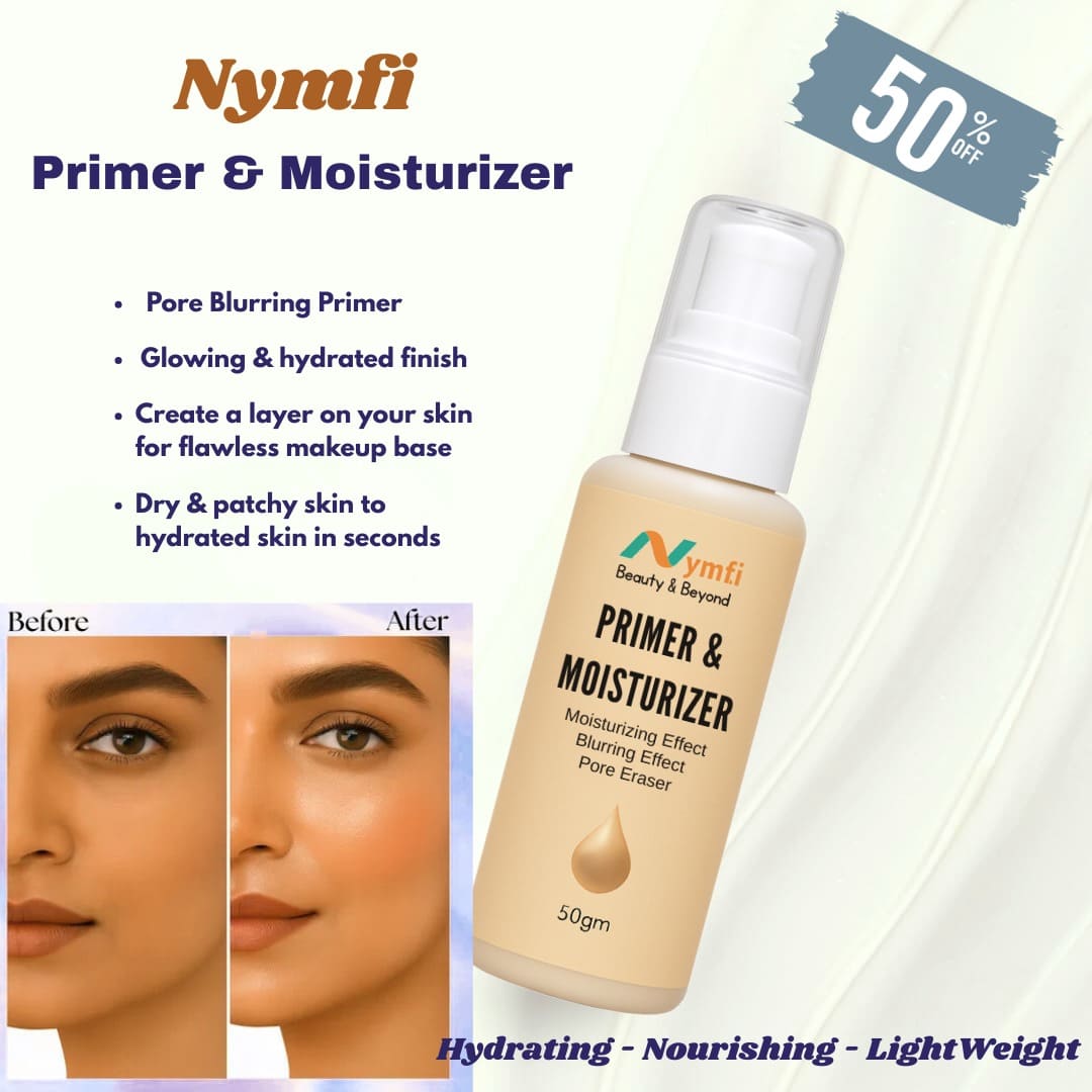 Silk Touch 3 in 1 Moisturizer and Primer for Face | Long-Lasting, Flawless and Dewy Makeup Base | Pore Minimizer | All Skin Types