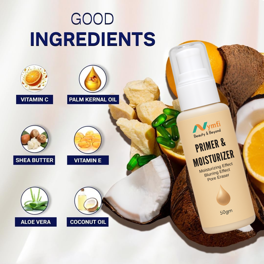 Nymfi SilkMatte 3-in-1 Primer + Moisturizer | Deep Hydration | Instant Blur | Smooth, Even Makeup Finish | All Skin Types