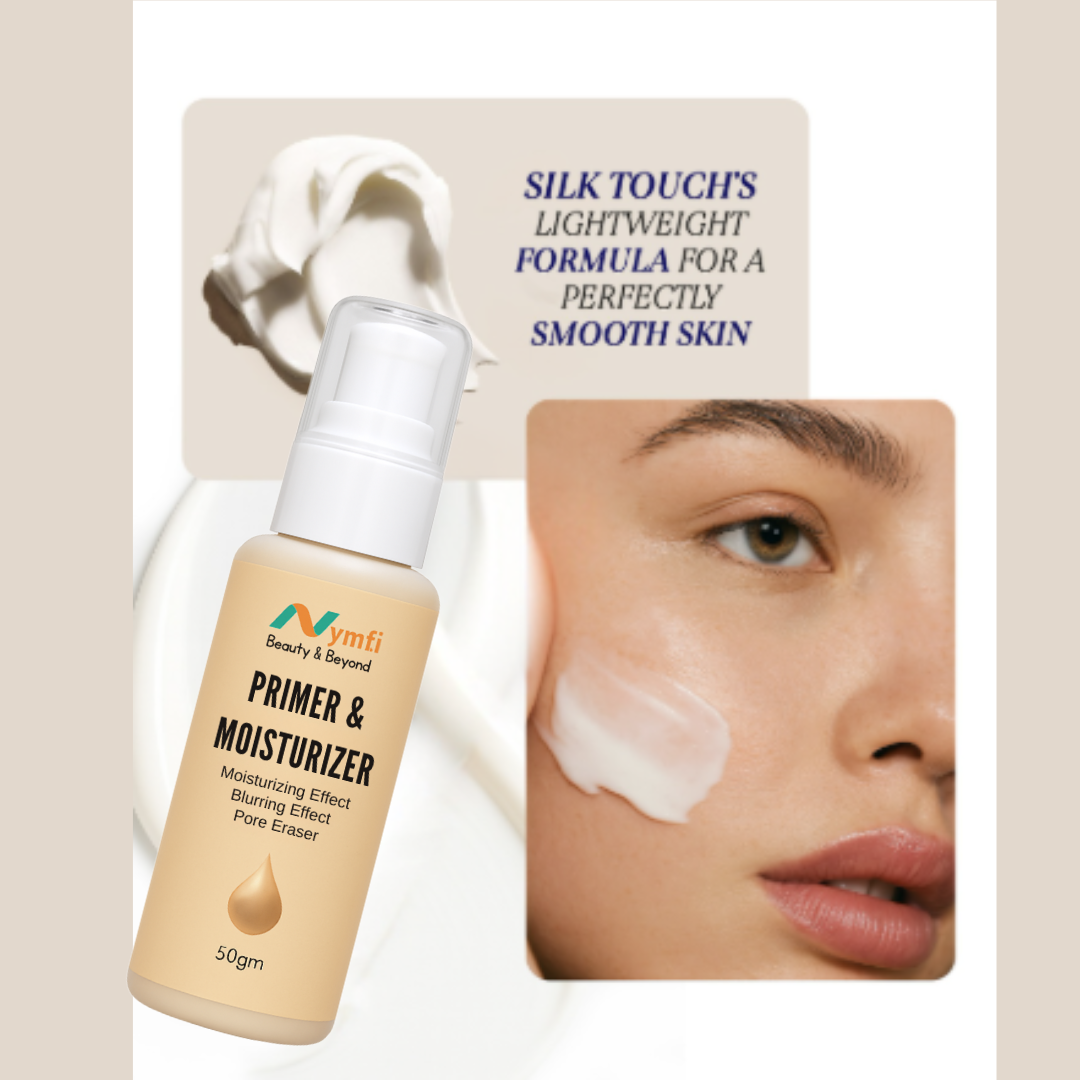 Nymfi SilkMatte 3-in-1 Primer + Moisturizer | Deep Hydration | Instant Blur | Smooth, Even Makeup Finish | All Skin Types